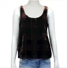 J. Crew Womens Tartan Plaid Velvet Tank Top Size 4 New