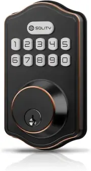 Smart Digital Electric Deadbolt Keypad Lock, Keyless Entry, Auto Lock, 100 Custo
