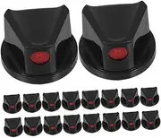 HAWILLOSCH 40pcs Aerosol Can Accessories Spray Can Nozzle Decor Bottle Cap Nozzle Sealing Accessories Cap Nozzle Fun Keychain Spare Valve Stem Plastic Spray Nozzles Abs Black