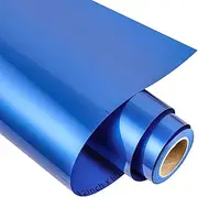 VINYL FROG Matte Metallic Heat Transfer Vinyl Roll 12" x6ft Metallic Satin HTV Vinyl - Blue Pearlescent Iron on Vinyl for T-Shirts, Heat Press Vinyl for DIY Craft Designs