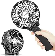 Mini Handheld Fan,EasyAcc USB Desk Fan Small Personal Portable Stroller Table Fan with 2600mAh Rechargeable Battery Operated Cooling Folding Electric Fan 3-15H Working Hours for Travel Office Outdoor