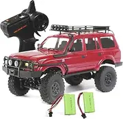 HLSFWDRIVE WPL C54-1 RC Crawler 1/16 RC Truck Off Road RC Rock Crawler 4x4 All Terrain RTR with Proportional Control 260 Motor Upgraded Chassis Counter Rotating Gearbox 2 Batteries Hobby Toy Adult