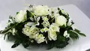 Wedding Centerpiece Reception Silk Table Flower Roses Lily Ivory White Party