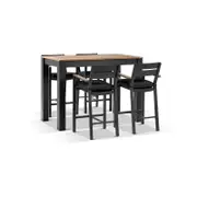 Outdoor Balmoral 1.5M Bar Table With 4 Capri Bar Stools