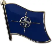Wholesale Pack of 6 NATO Treaty Organization Flag Bike Hat Cap lapel Pin