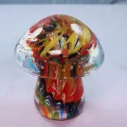 M Design Art Hand Blown Glass Rainbow Millefiori Paperweight PP-0200