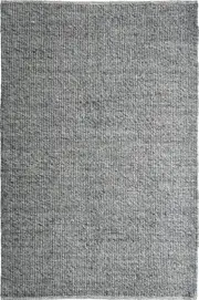 Loop Grey Minimal Wool Rug