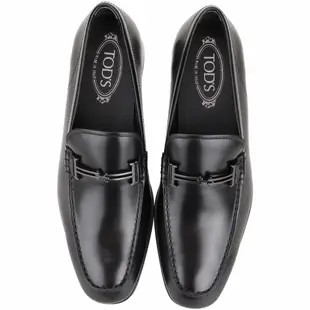 TOD’S T字飾釦拋光牛皮樂褔鞋(男款/黑色)