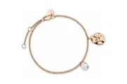 Opulent Golden Elegance Ladies' Stainless Steel Bracelet