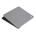 Silicone Trivet Mats 2pcs, Square Hot Pan Pads Hot Pot Holder Light Gray, Black