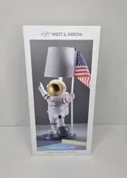 West & Arrow Spaceman Table Lamp Portable 12” LED Lights Touch Controls Dimmable