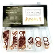 110 piece copper washer assortment kit