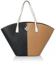 [Tory Burch] Tote Bag 63960 MCGRAW COLOR-BLOCK SHOPPER TOTE Women's BLACK