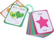 Angoily 49pcs Shapes Learning Flash Cards for Educational Geometric Figure Sensory Cards to Enhance Cognitive Development and Motor Skills for Preschool Activities and Playtime