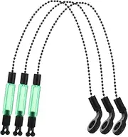 3pcs Fishing Alarm Glow Tackle Making Lure Simple Bite Alarm Indicators Jigging Electric Soft Carp Bite Indicator Automatic LED Fishing Rod Bite Alarm Jaw Bait Green Iron Coated
