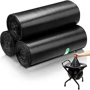 Portable Toilet Bags 1.5 Mils 90 Count 8 Gallon - Heavy Duty Disposable Replacement Bags for Camping, Boating, Outdoors Potty - 3 Pack, Black