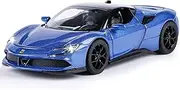 Toy Cars Ferrari Model for Kids 1:32 Diecast Metal Toy Cars,Pull Back Car with Light and Music Ferrari SF90 Toy Car Collectible Model Cars,for Boys Age 3 + Year Old