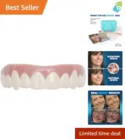Comfortable Cosmetic Teeth Veneers - Quick DIY Smile Makeover - Bleached White