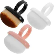 SHERCHPRY 3pcs White Nail Brush Set Soft Detail Brush for Cleaning Manicure Tools Nail Tech Supplies Dusting