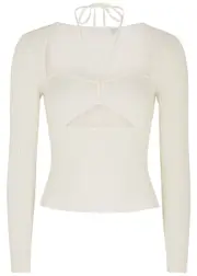 Jonathan Simkhai Alexia Cut-out Ribbed-knit top - White - S S