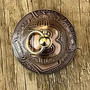 Handcrafted Bitcoin Motorcycle bell - Collectible Bell - Custom Made From Coins!