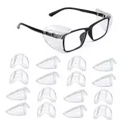 8 Pairs Eye Glasses Side Shields, Flexible Slip on Side Shields for Safety