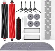 [VIEWALL] Accessories for Roborock S8 MaxV Ultra Vacuum Cleaner, 2 Main Brushes, 2 HEPA Filters, 4 Mops, 4 Side Mops, 6 Dust Bags, 4 Side Brushes, 1 Self-Cleaning Brush, 1 Replacement Brush Set