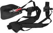 ​Double Shoulder Harness, Adjustable Mower Support Belt with Carry Hook, Universal Fit for Brush Cutters Trimmers, Nylon Construction, Reduces Hand Fatigue​
