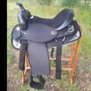 7"- Wide Gullet- Classic Black Texas Star- Synthetic Cordura - Show Pleasure Wes