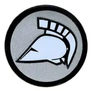 Ski Centurion Boat Steering Wheel Cap Decal | Silver Black 1 1/2 Inch