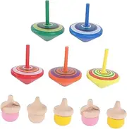 COSMEVIVI 10pcs Spinning Top Educational Toy Tops Children Toy Toy Wooden