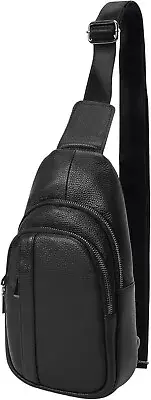 Body bag Shoulder bag Faux leather (Black/Genuine leather-like body bag)