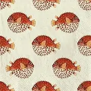 20 Napkins from Sustainable Production Puffer Fish Napkins, Sea Creature Napkins, Underwater, Maritime World of The Ocean, Table Decoration, Decoupage, Decoupage, Decoupage, 25 x 25 cm