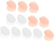 BAZEITFLOW 12Pcs Silicone Lip Brush Covers Lost Lip Gloss Applicator Protector Transparent Nude Colors for Travel Use