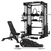 Cortex Sm25 Multi Gym With 100kg Olympic Tri-grip Weight, Bar And Bn9 Bench Set