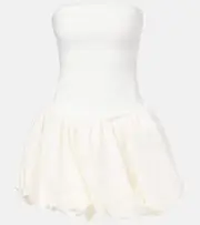 [Simkhai] Simkhai Pollie linen and rayon-blend minidress UK 18 black