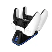 4Gamers PS5 Twin DualSense Wireless Controller Charging Dock - Black