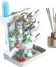 Vertical Drying Stand, Space Saving Nipple Holder, Bottle Drain Shelf, Vertical and Versatile Nipple, 27 x 22 x 36 cm for your next batch of flask washing and drying