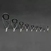 Tangle Free Stainless Steel Frame Ceramic Ring Eye Double Legs Fishing Rod Guide