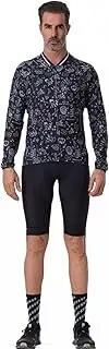 [Cycle-Run] Man Cycling Bike Jersey Long Sleeve with 3 Rear Pockets- Moisture Wicking, Breathable, Quick Dry Biking Shirt Nix1