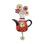 Allen Designs P9014 Flower-Tea-Full Pendulum Wall Clock