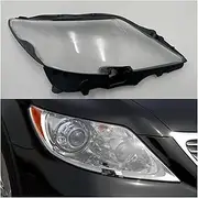 Car Headlight Cover Lens Glass Shell Front Headlamp Transparent Lampshade Auto Light Lamp Compatible for Lexus LS460 2006-2009 Lampshade Replacement(Black Edge Right)
