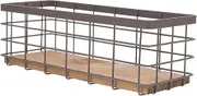 QUMIIRITY Iron Art Storage Basket Hollow Metal Wire Organizer for Desktop Wall Mounted Storage Holder Capacity Elegant Design for Home and Office Use