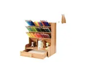 Large Capacity Desktop Storage Box, Multifunctional Drawer Stationery Supplies Organizer Wooden Storage Drawers Pen Holder For Home School.