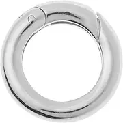 [Dreambell] 925 Sterling Silver 20mm Round Pearl Necklace Enhancer Shortener Ring Spring Clasp Connector