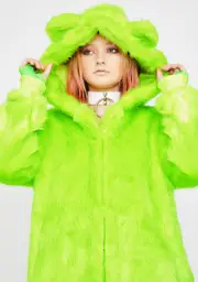 [Club Exx] Mainstage Martian Faux Fur Jacket