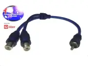 From OZ Quality 1PC 2 RCA Female To 1 RCA Male Audio Adapter Cord Lead 4 Sub Amp