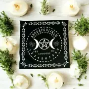 Amazing Pendulum Mat Ouija Board Triple Moon Altar Cloth Pagan Wicca Ouija
