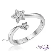 在飛比找博客來優惠-【WINGS】星願 纖細美麗的優雅 精鍍白K金戒指 聖誕(可