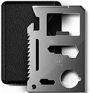Credit Card 11-in-1 Survival Pocket Tool, Multi Function Portable Outdoor Thickened Stainless Tool, Multipurpose Bottle Opener, Can Opener, Lock pick (1 PCS)